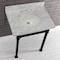 Kingston Brass KVPB30MOQ0 30-Inch Carrara Marble Console Sink, Marble White/Matte Black KVPB30MOQ0 - alternate 4